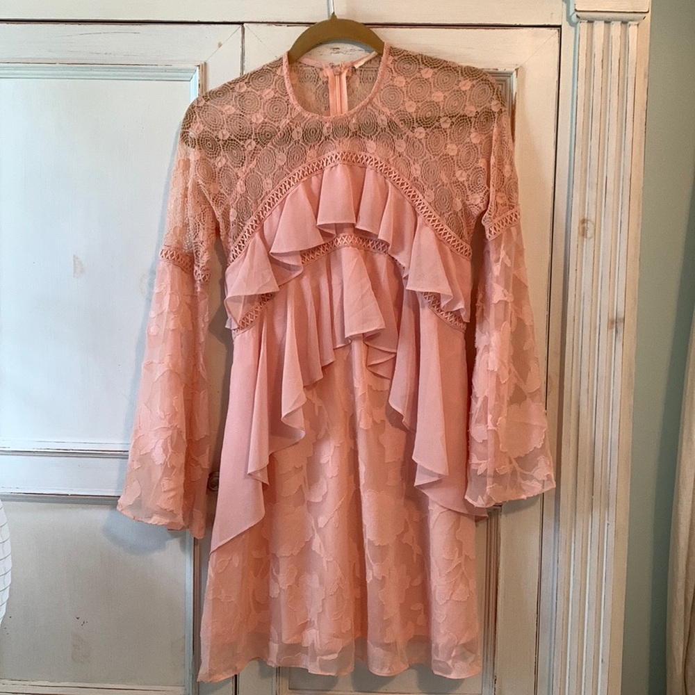 San Joy pink lace dress